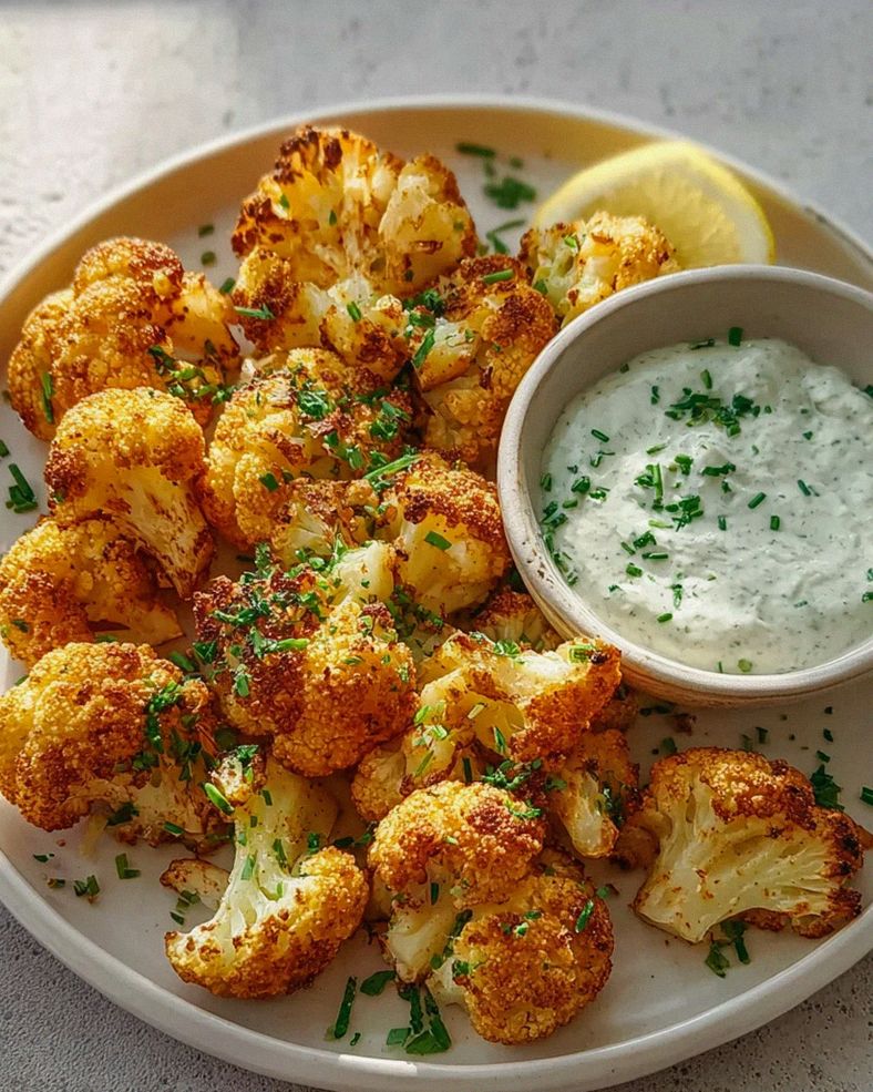 Blumenkohl Airfryer Kräuterquark: Schnell & knusprig!