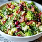 Brokkoli-Salat mit Putenspeck und Cranberries