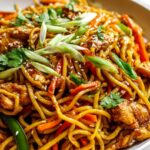 Crispy Airfryer Chicken Chow Mein Noodles