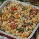 Feta Pasta aus dem Ofen mit frischem Gemüse