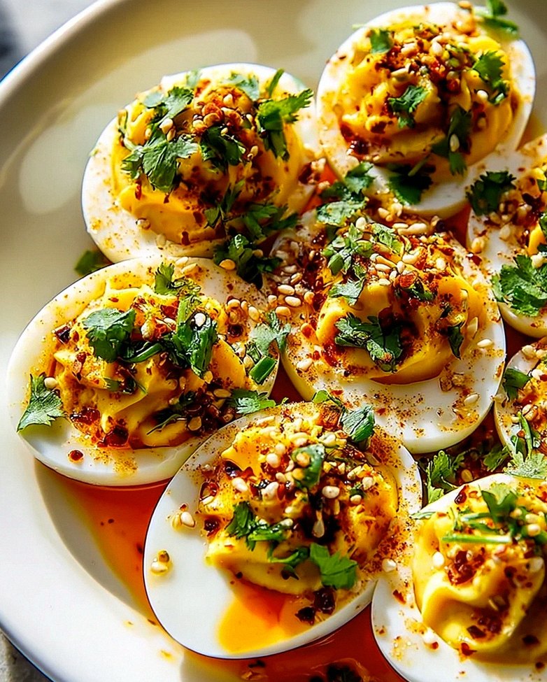 Feurig-scharfe Chili-Knoblauch Gefüllte Eier – Jetzt probieren!