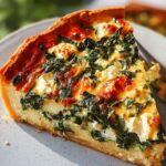 Herzhafte Quiche mit Spinat und Feta