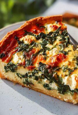 Herzhafte Quiche mit Spinat und Feta