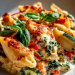 Herzhafter Conchiglioni Auflauf mit Gemüse & Mozzarella