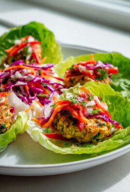 Kichererbsen-Fritter im Salatwrap