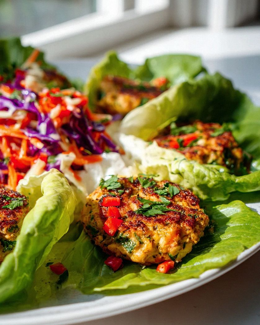 Kichererbsen-Fritter im Salatwrap – Schritt 2