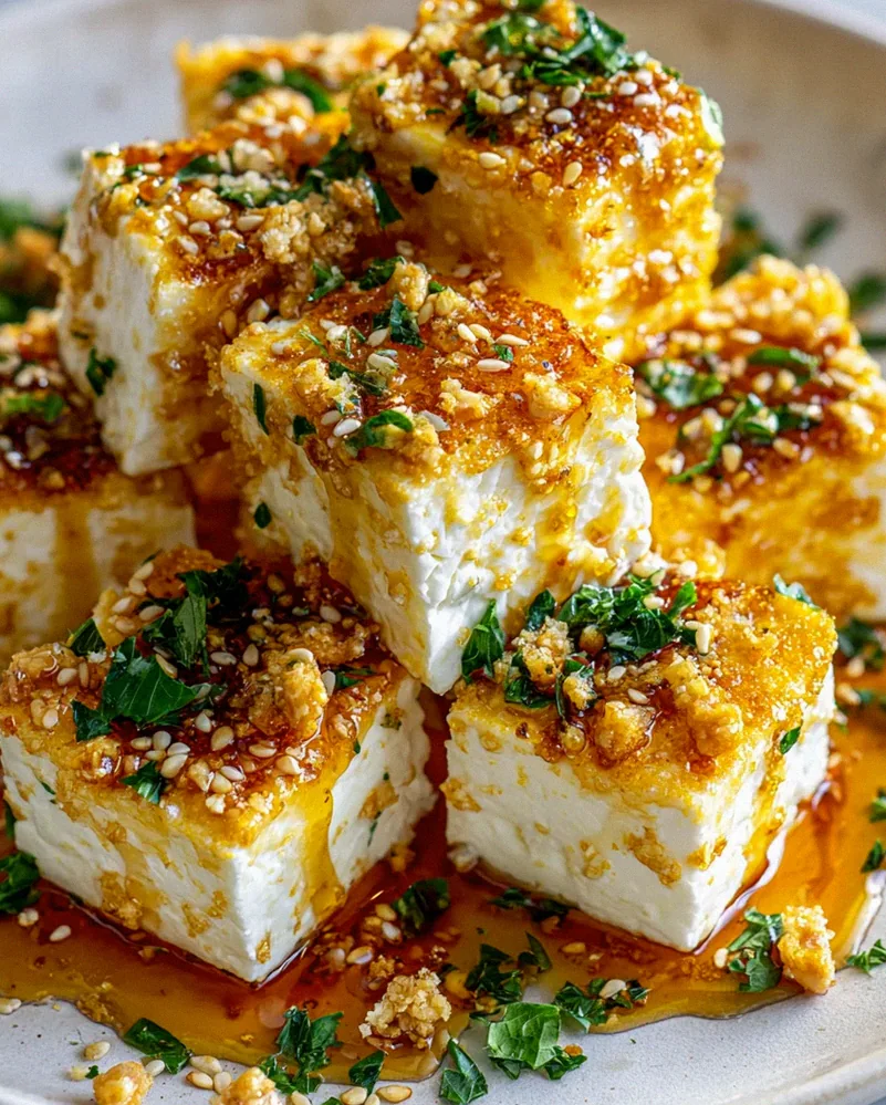 Knusprige Air Fryer Feta-Würfel mit Honig-Drizzle – Schritt 1
