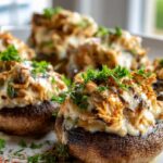 Köstliche Hähnchen-Cheesesteak-Pilze