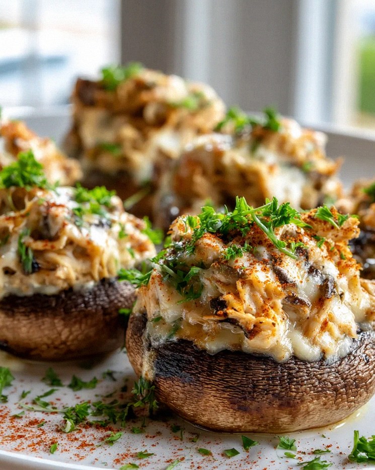Köstliche Hähnchen-Cheesesteak-Pilze