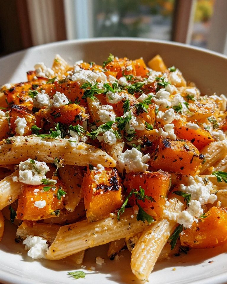 Kürbis Feta Pasta: Unglaublich lecker, schnell & einfach!