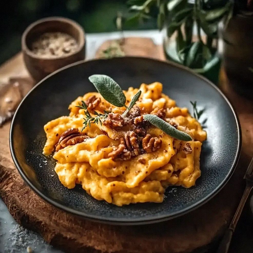 Kürbis Spätzle mit Walnüssen Einfach Zubereiten – Schritt 2