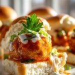 Leckere Buffalo Chicken Meatball Sliders für jeden Anlass