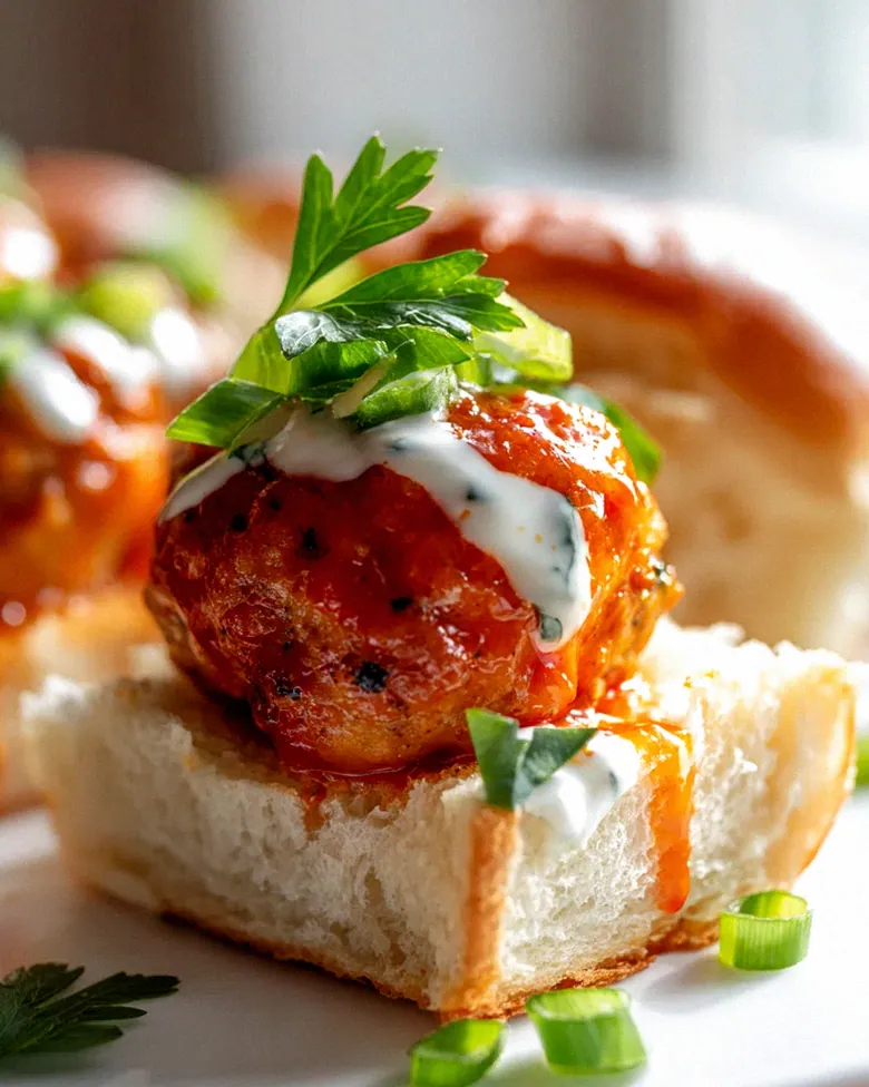 Leckere Buffalo Chicken Meatball Sliders für jeden Anlass – Schritt 2