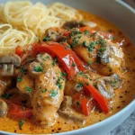 Paprika-Sahne-Hähnchen