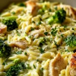 Rezept: Cremiges Hähnchen-Brokkoli-Orzo – unwiderstehlich gut!