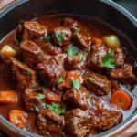Rindergulasch in Tomaten-Sahnesoße