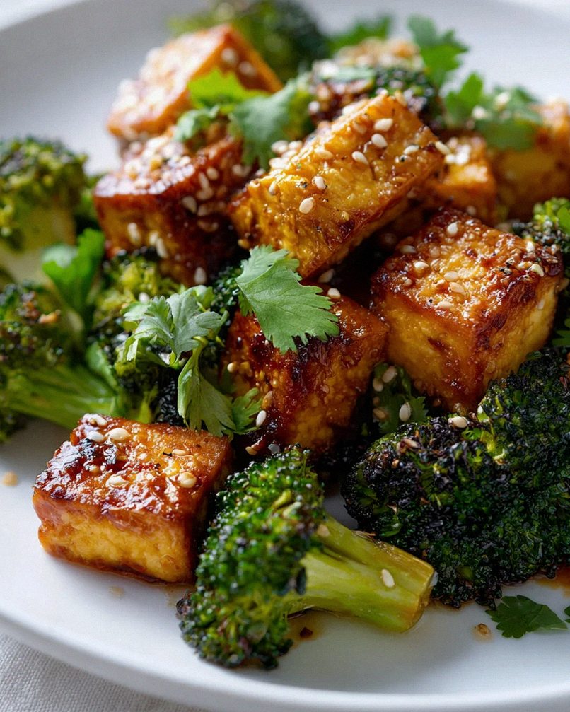 Schnelles Rezept: Gebackener Sesame Tofu & Brokkoli vom Blech – Schritt 2