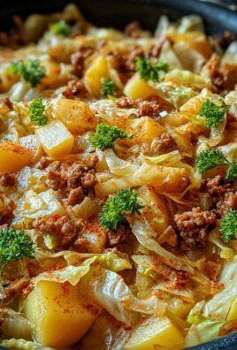Spitzkohl-Kartoffel-Pfanne mit Hackfleisch