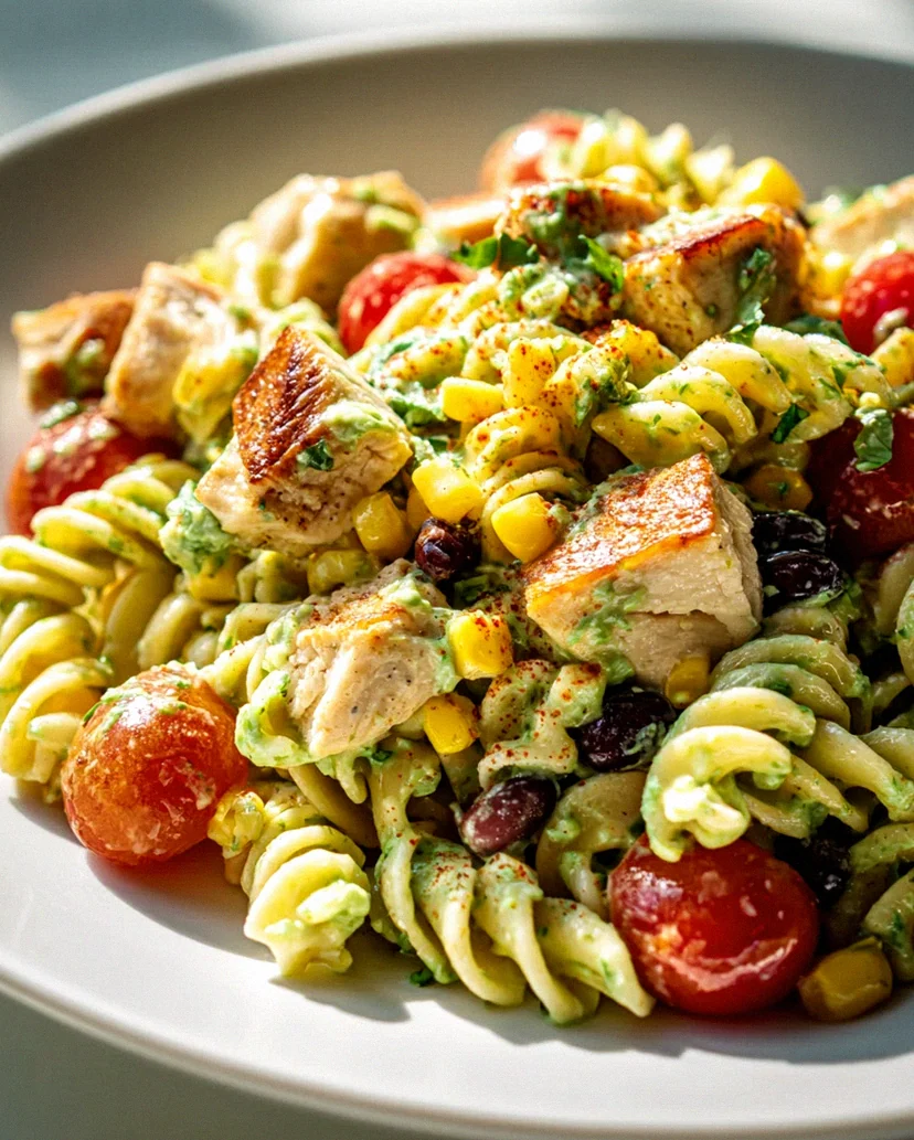 Südwest Hähnchen Avocado Pasta Salat Rezept – Schnell & Lecker!