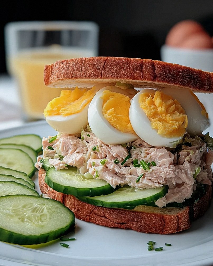 Thunfisch Sandwich mit Ei und Gurke – Schritt 1