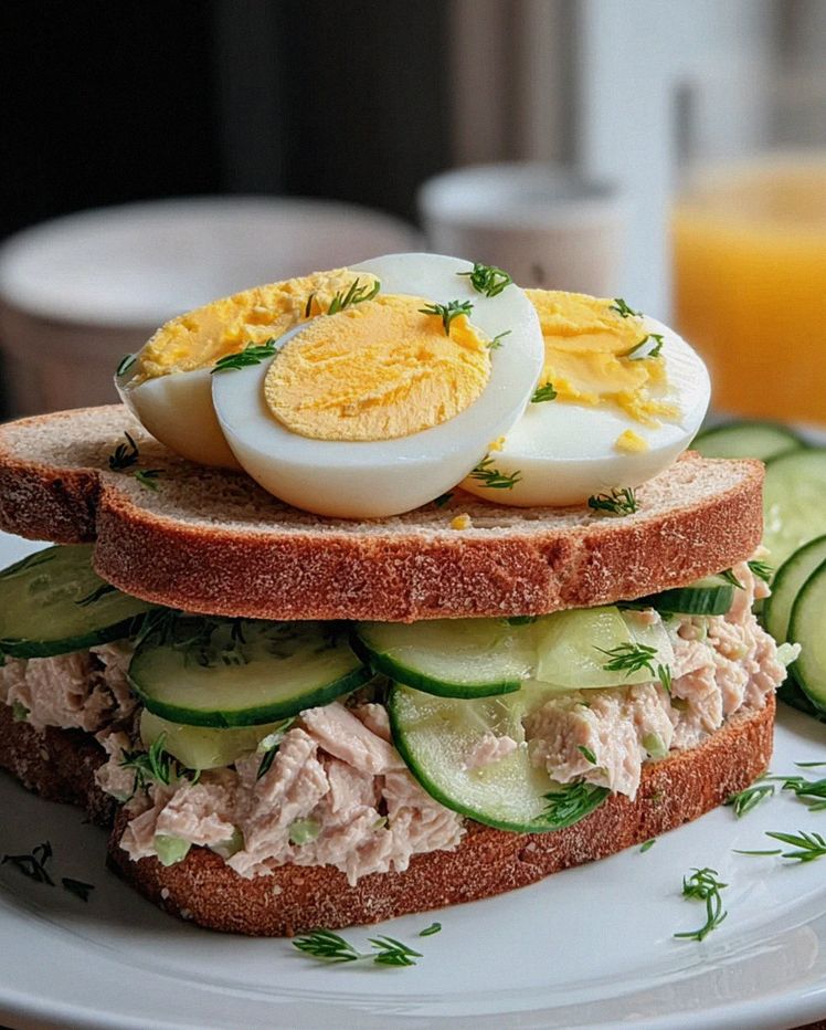 Thunfisch Sandwich mit Ei und Gurke – Schritt 2