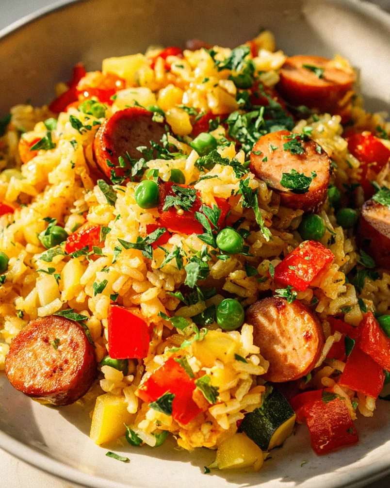 Wurst Reis Pfanne: Schnell, einfach & unglaublich lecker!